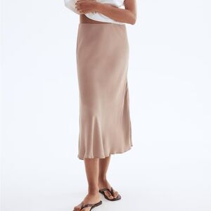 3/$45 H&M Fluted Taupe Midi Skirt